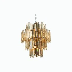 Antoinette Glass Pendant In Champagne