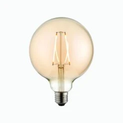 Ana LED Globe Shaped Bulb With Amber Glass
