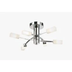 Addie Chrome Ceiling Light, Large