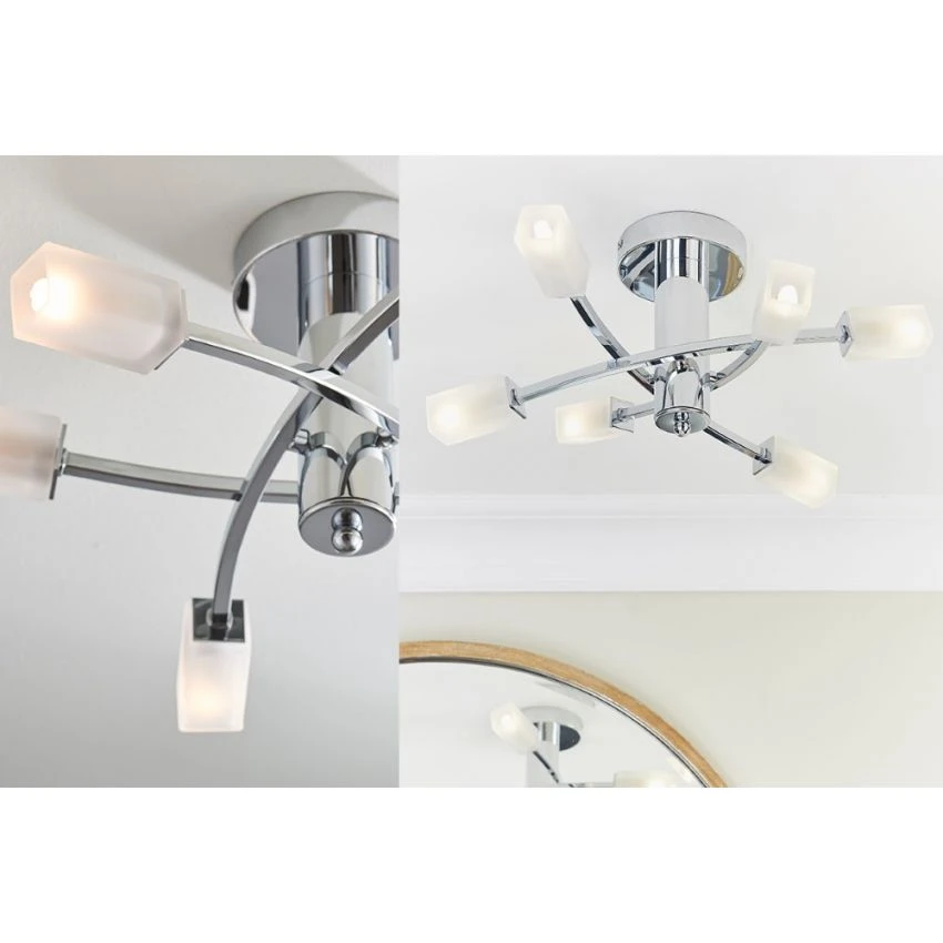 Addie Chrome Ceiling Light, Large 3 Addie Chrome Ceiling Light, Large - Image 3