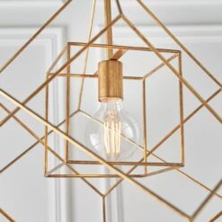 Sansa Medium Geometric Pendant In Gold Leaf -Furniture Sales Store en2100092 l3