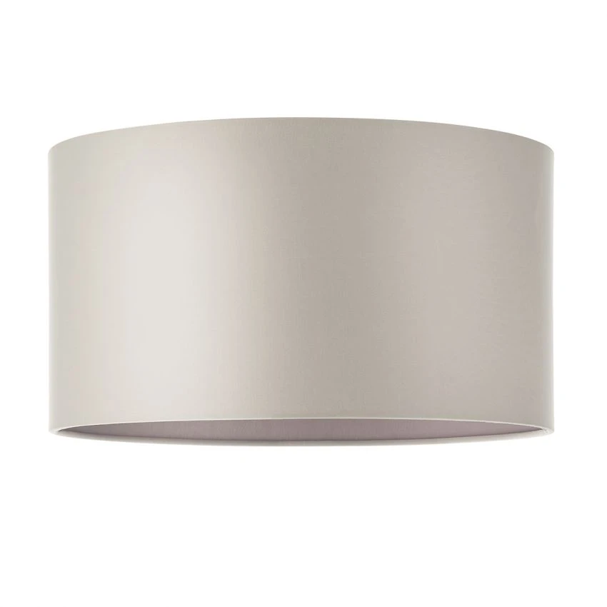 Emily Cylinder Satin Shade In Mink 1 Emily Cylinder Satin Shade In Mink
