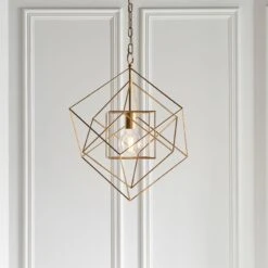 Sansa Small Geometric Pendant In Gold Leaf 6 Sansa Small Geometric Pendant In Gold Leaf -Furniture Sales Store en2100134 l2