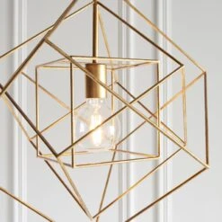 Sansa Small Geometric Pendant In Gold Leaf 7 Sansa Small Geometric Pendant In Gold Leaf -Furniture Sales Store en2100134 l3
