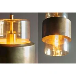 Timothy Ceiling Pendant In Brass Patina -Furniture Sales Store en2100151 de