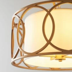 Barbara Classic Shade Pendant In Brushed Gold -Furniture Sales Store en2100173 ld1