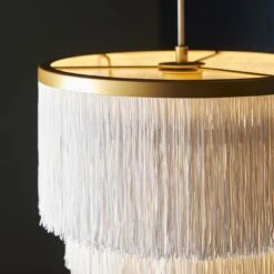 Sherry Fringed Pendant In Gold -Furniture Sales Store en24020005 l3