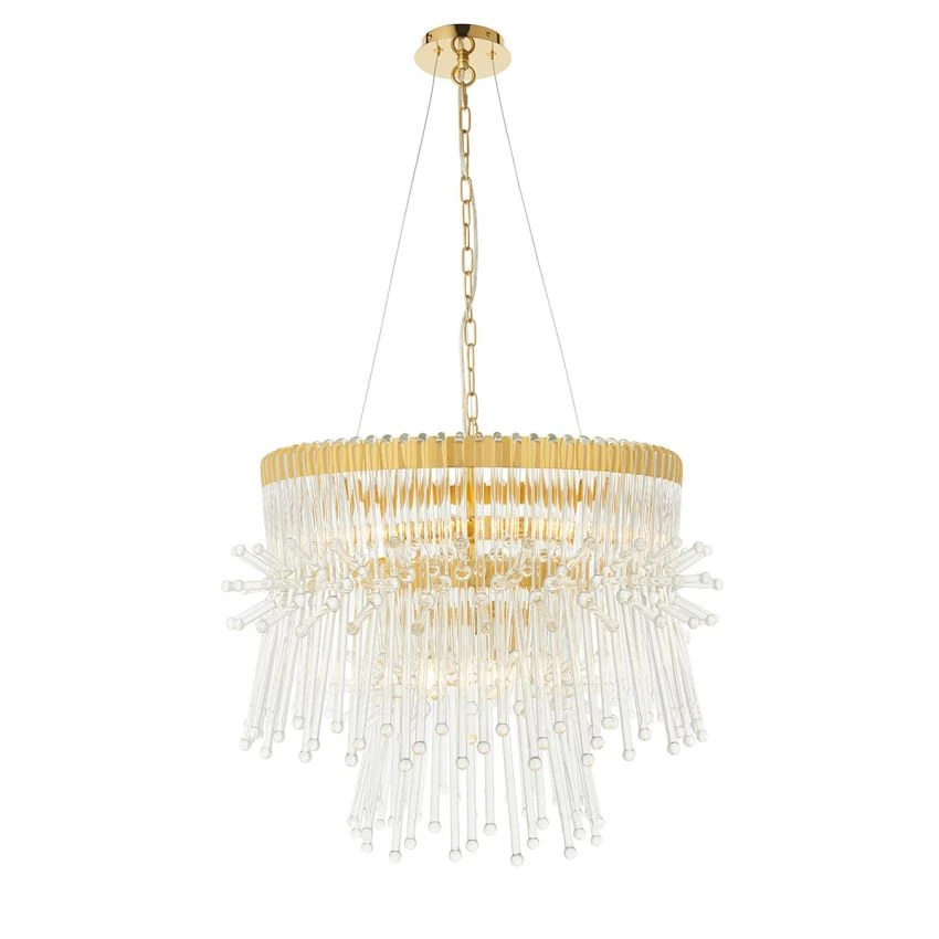 Marcia Glass Rod Pendant In Gold 1 Marcia Glass Rod Pendant In Gold