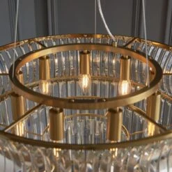 Barnwell Tiered Pendant In Warm Brass -Furniture Sales Store en24020010 l3