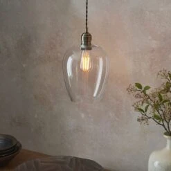 Hexton Glass Pendant In Antique Brass 6 Hexton Glass Pendant In Antique Brass -Furniture Sales Store en24020035 l2