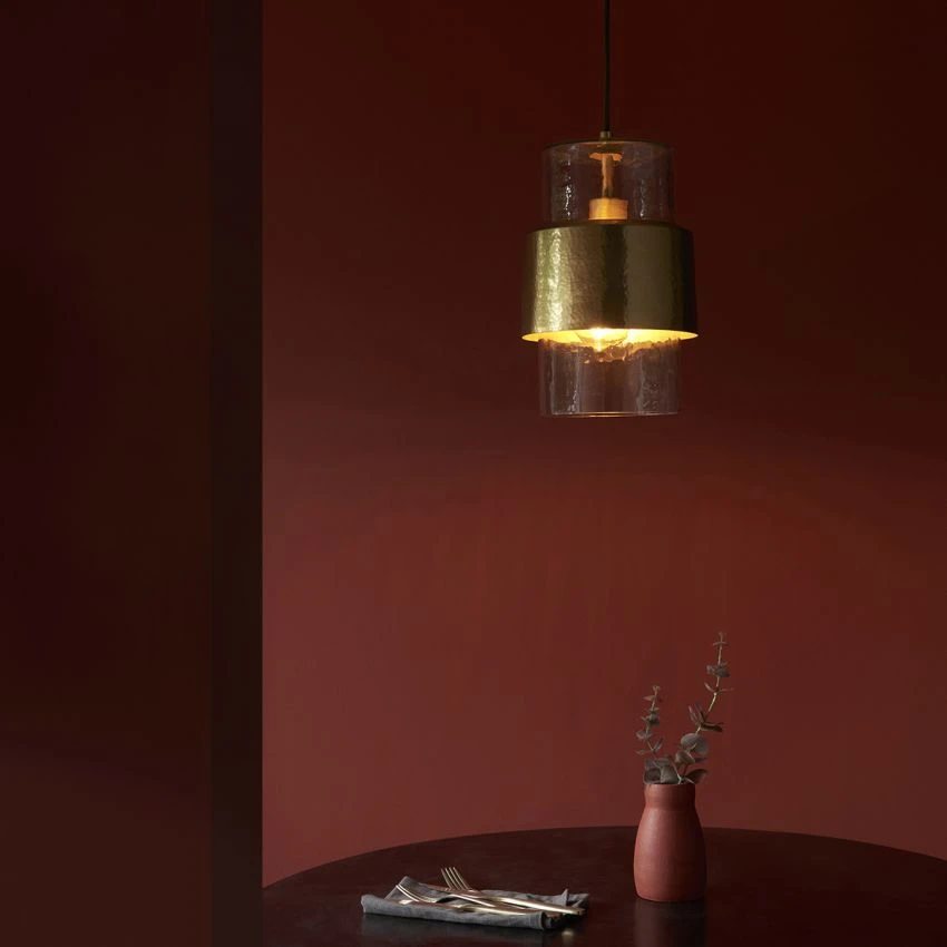 Timothy Ceiling Pendant In Hammered Brass 2 Timothy Ceiling Pendant In Hammered Brass - Image 2