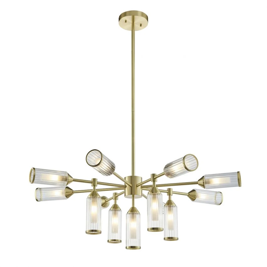 Julian Extra Large Glass Pendant In Brushed Brass 1 Julian Extra Large Glass Pendant In Brushed Brass