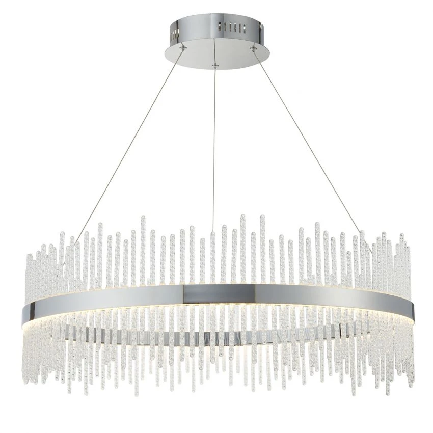 Anna LED Halo Pendant In Chrome 1 Anna LED Halo Pendant In Chrome
