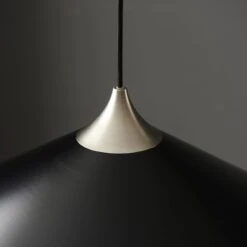 Rian Coned Pendant In Matt Black -Furniture Sales Store en24020071 l2