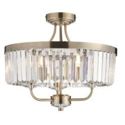 Aurora Princess Flush Glass Light In Gold