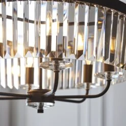 Aurora Princess Glass Pendant In Matt Black -Furniture Sales Store en24020076 l2