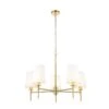 Chives Five Light Pendant In Satin Brass