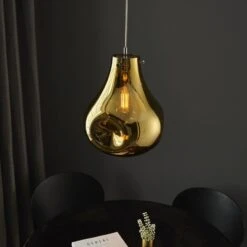 Elvera Large Pendant In Metallic Gold -Furniture Sales Store en24020124 l2