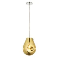Elvera Medium Pendant In Metallic Gold