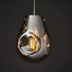 Elvera Medium Pendant In Metallic Chrome -Furniture Sales Store en24020127 l2