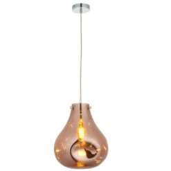 Elvera Large Pendant In Metallic Copper