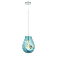 Elvera Medium Pendant In Metallic Petrol