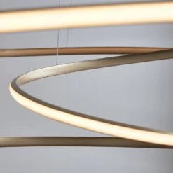 Delilah Large Spiral Pendant In Gold -Furniture Sales Store en24020144 l2