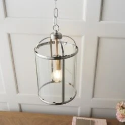 Leonard One Light Pendant In Satin Nickel -Furniture Sales Store en24040010 l2