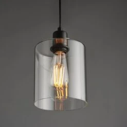 Bonnie Clear Glass Pendant In Matt Black 5 Bonnie Clear Glass Pendant In Matt Black -Furniture Sales Store en24040084 l2