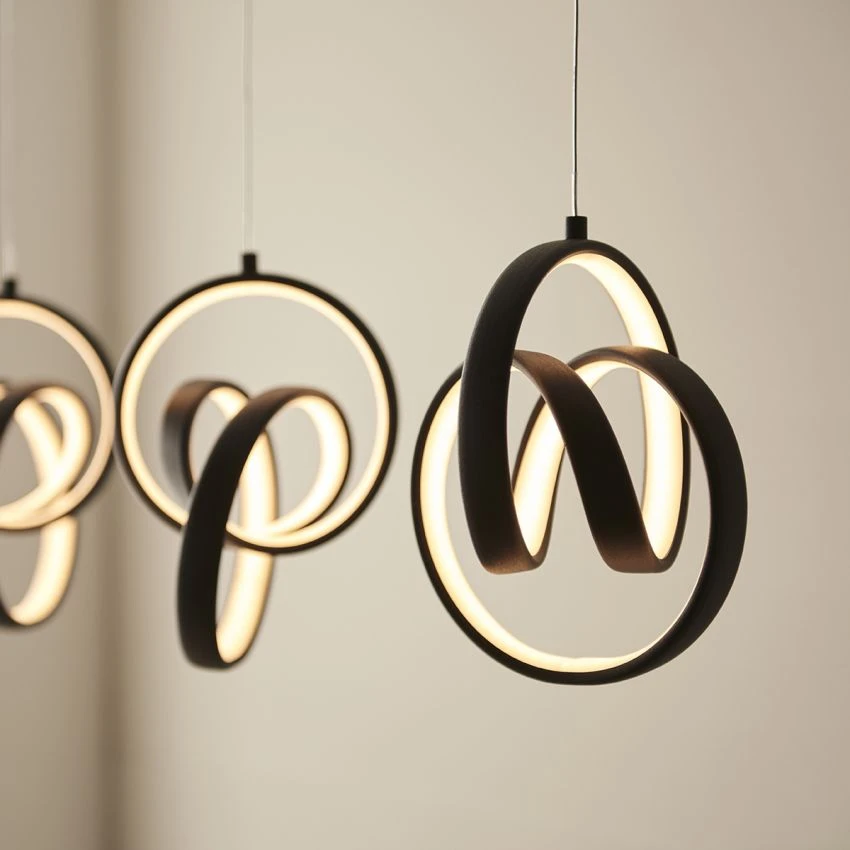 Dangle Five Light Pendant In Textured Black 3 Dangle Five Light Pendant In Textured Black - Image 3