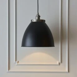 Fletcher Large Pendant In Aged Pewter And Matt Black -Furniture Sales Store en24040125 l2