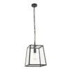 Siobhan Clear Glass Pendant In Matt Black