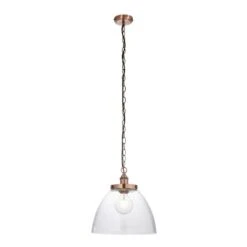 Ralph Clear Glass Grand Pendant In Aged Copper