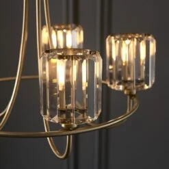 Bernadette Clear Glass Five Light Pendant In Antique Brass 5 Bernadette Clear Glass Five Light Pendant In Antique Brass -Furniture Sales Store en24040205 l2