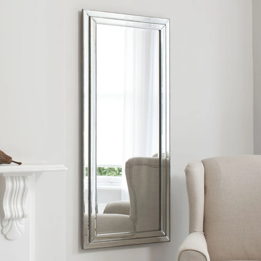 Casey Standing Mirror With Antique Silver Finish 2 Casey Standing Mirror With Antique Silver Finish - Image 2