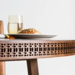 Sadie Round Dining Table In Natural -Furniture Sales Store pp2000453 l10