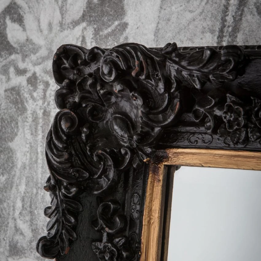 Edward Standing Mirror In Antique Black 5 Edward Standing Mirror In Antique Black - Image 5