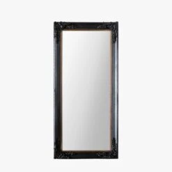 Edward Standing Mirror In Antique Black