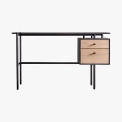 Joss Oak Two Drawer Desk