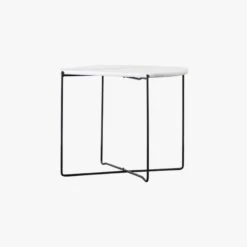 Serenity Side Table In White Faux Marble -Furniture Sales Store pp22825686 p45