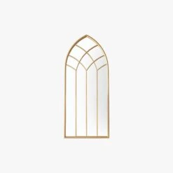 Lustre Outdoor Mirror In Gold