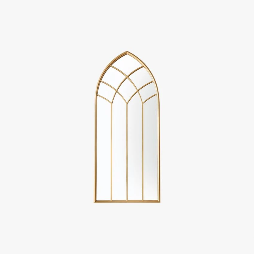 Lustre Outdoor Mirror In Gold 1 Lustre Outdoor Mirror In Gold