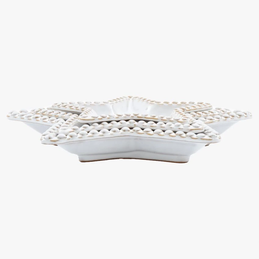 Farmhouse Beaded Star Plate, Set Of 3 1 Farmhouse Beaded Star Plate, Set Of 3