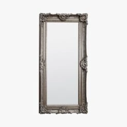 Ornate Leaner Mirror In Silver