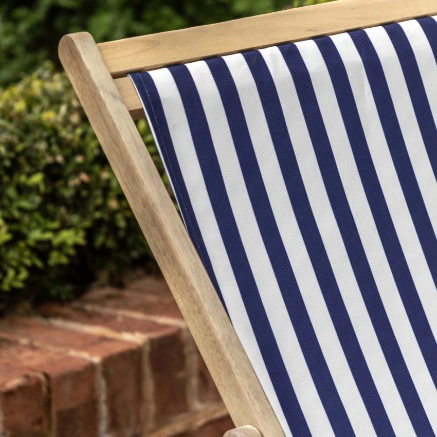 Rest-Easy Deck Chair In Navy Stripe 4 Rest-Easy Deck Chair In Navy Stripe - Image 4